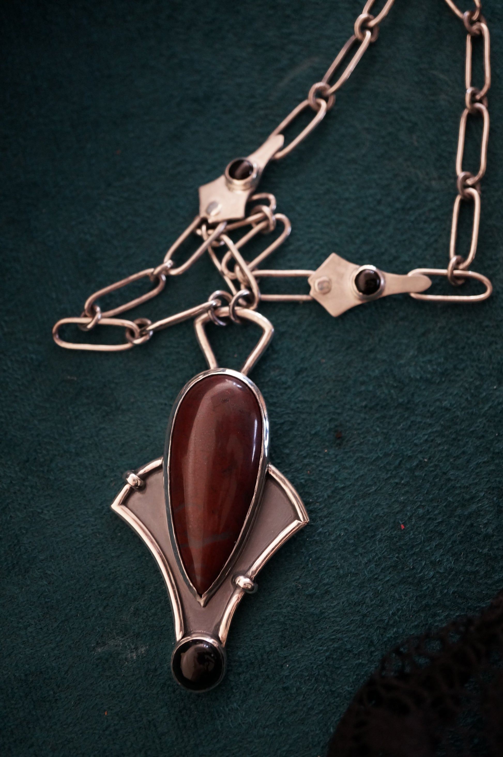 luxe necklace unique silver handmade