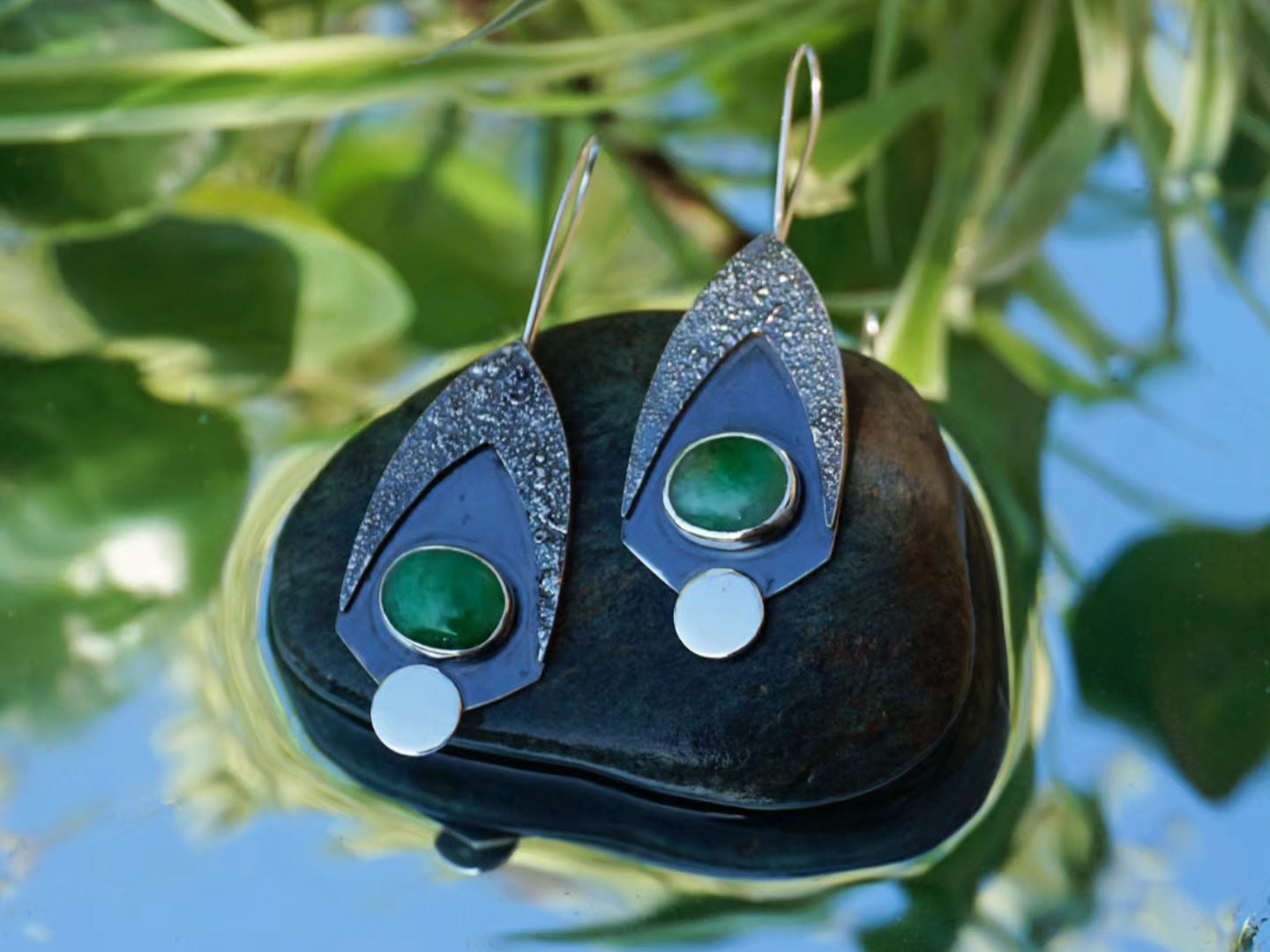 Mangrove - Jade earrings