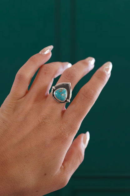 bague artisanale argent turquoise piece unique