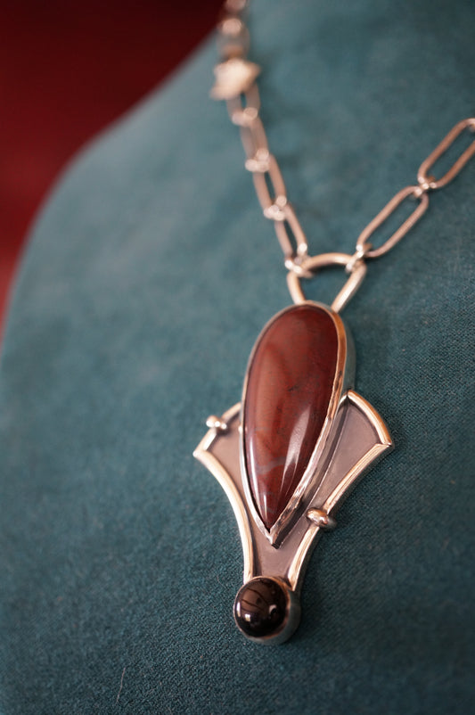 modern art deco statement necklace 